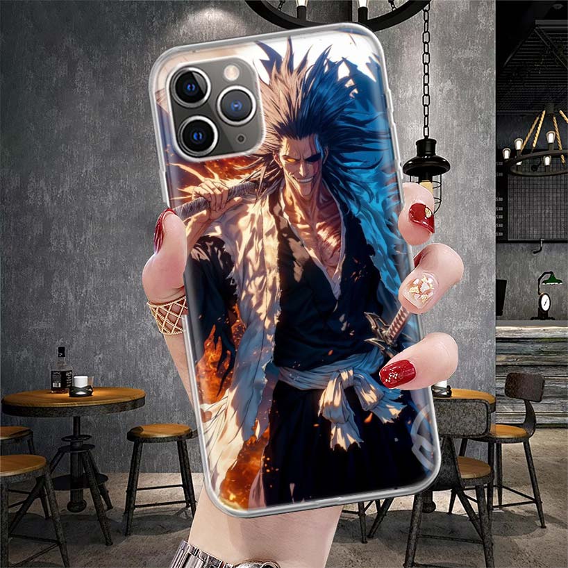 Zaraki Kenpachi Bleach Soft Phone Case For IPhone 11 17 Air 16E 16 Pro Max 15 + 14 Plus 13 Mini 12 Apple 7 SE 8 Fundas Coque 11