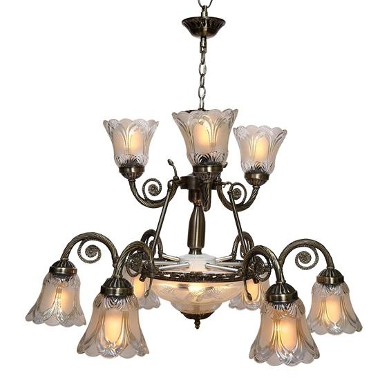 9+3 Light Black Portuguese Style Jhoomer Chandelier For Home Decor