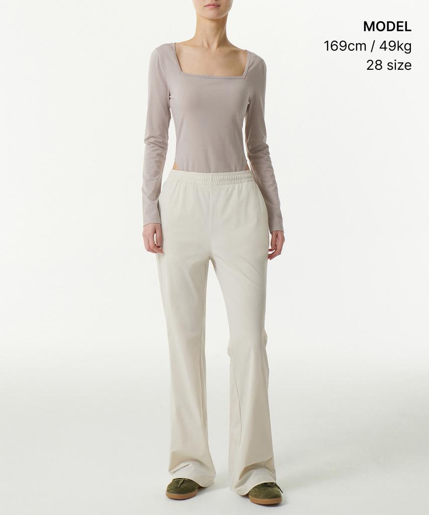 MUSINSA STANDARD WOMAN Women'S Cooling Bootcut Elastic Waist Pants [Cream]
