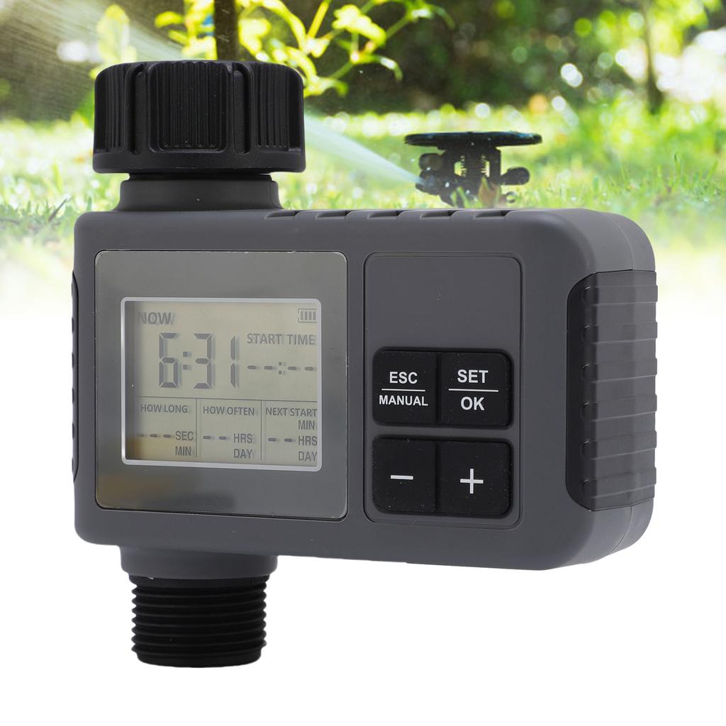 Автоматический таймер полива ЖК-дисплей Контроллер полива по времени для крана 3/4-1/2 дюйма Открытый сад Двор