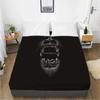Mattress Cover Fitted Sheet With Elastic Band Bed Sheets Bedding Linens Queen King Size Bedsheet 90/150/160X200CM Black Goose