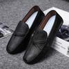 Lightweight Leather Men Casual Shoes Luxury Brand 2025 Mens Loafers Man Moccasins Breathable Slip On Flats Black Driving Shoes