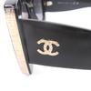 Very Good CHANEL sunglasses COCO Mark Rectangle Shape Eyewear black Used