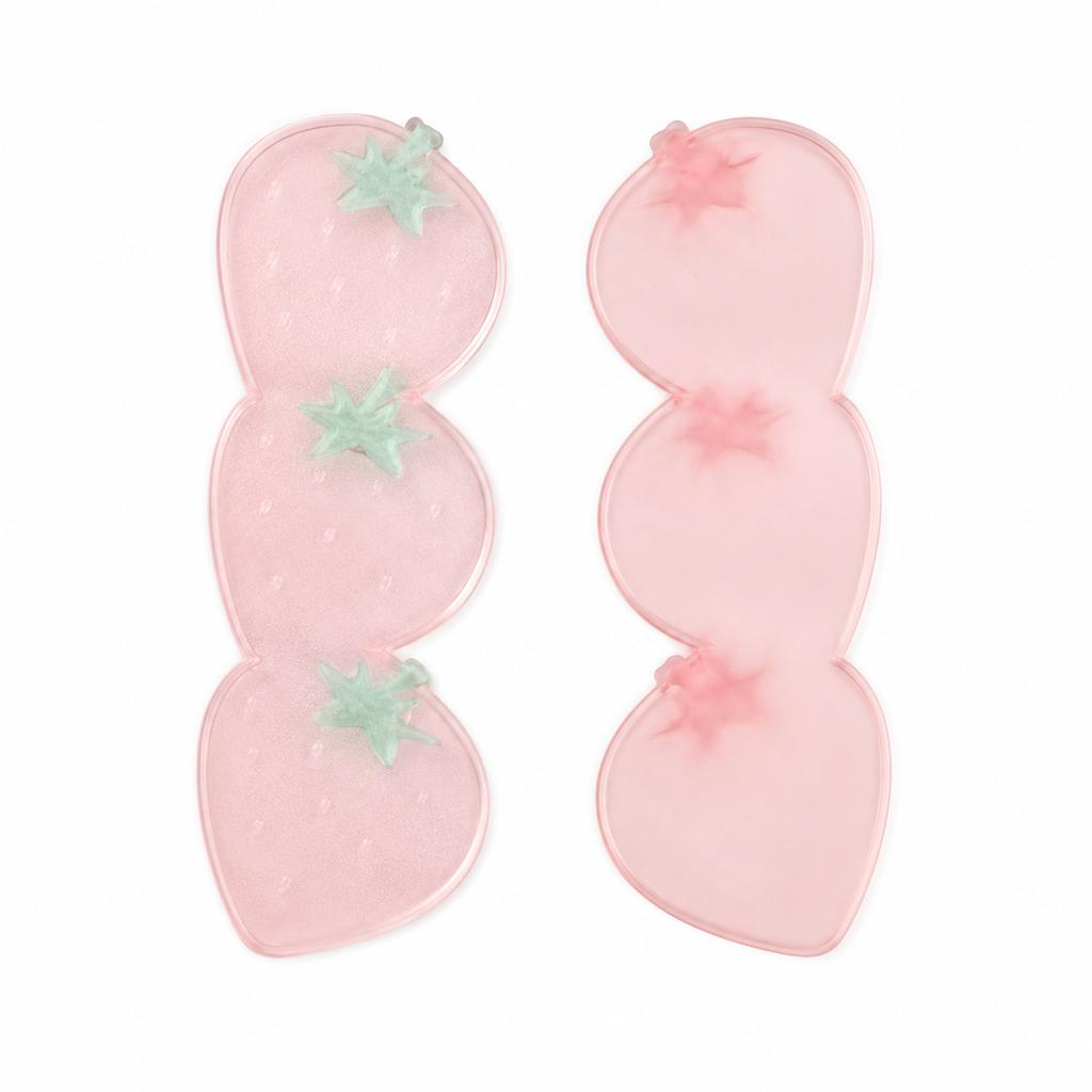 Cute Pink Strawberry Acrylic Bookmark Clear Frosted Page Markers Book Reading Accessories