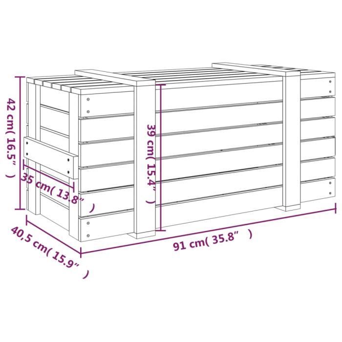 VidaXL Storage Box White 91x40.5x42 Cm Solid Pine Wood 824999