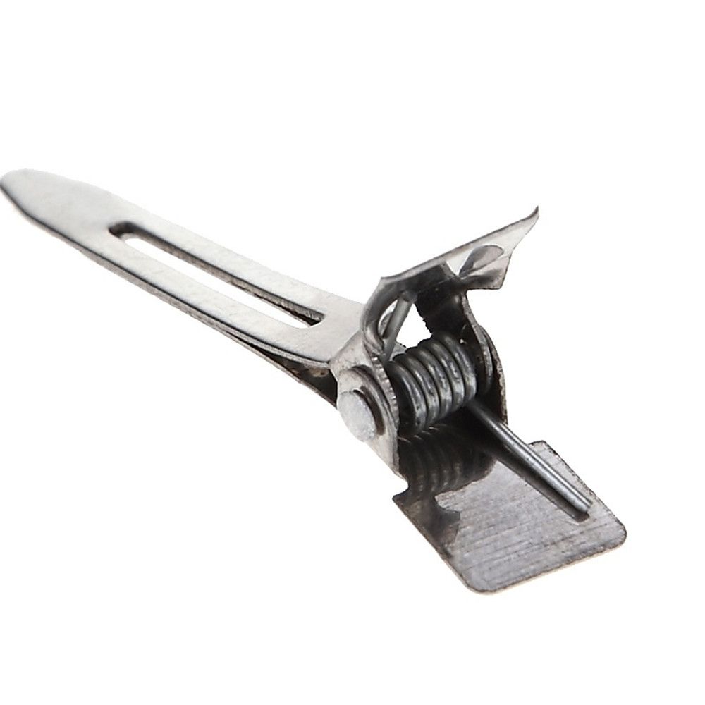 Hairstyling Tools Silver Color Duck Mouth Clip Flat Base Alligator Hair Clip Partition Clip