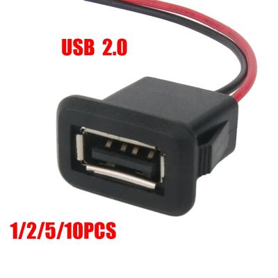 1-10 шт. 2-контактный 4-контактный USB 2.0 гнездовой разъем питания 2P 4P USB 2.0 разъем порта зарядки интерфейс данных с кабелем USB-разъем для зарядного устройства