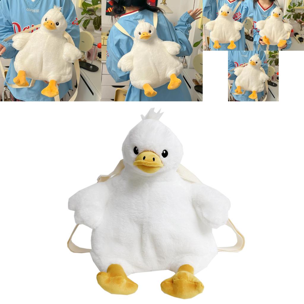 Милый мультяшный плюшевый рюкзак-утка 2024 Новый стильный рюкзак-игрушка для студентов