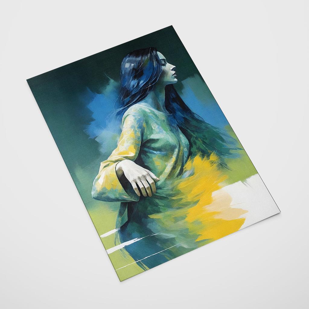 Plakat abstrakcyjny obraz portret