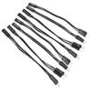 8PCS Single Female Dual Male Jumper Distributor 2-Pin Dual Restart Cable for PC Motherboard Power Supply Light Emitting Diode Switch Reset HDD Hard
