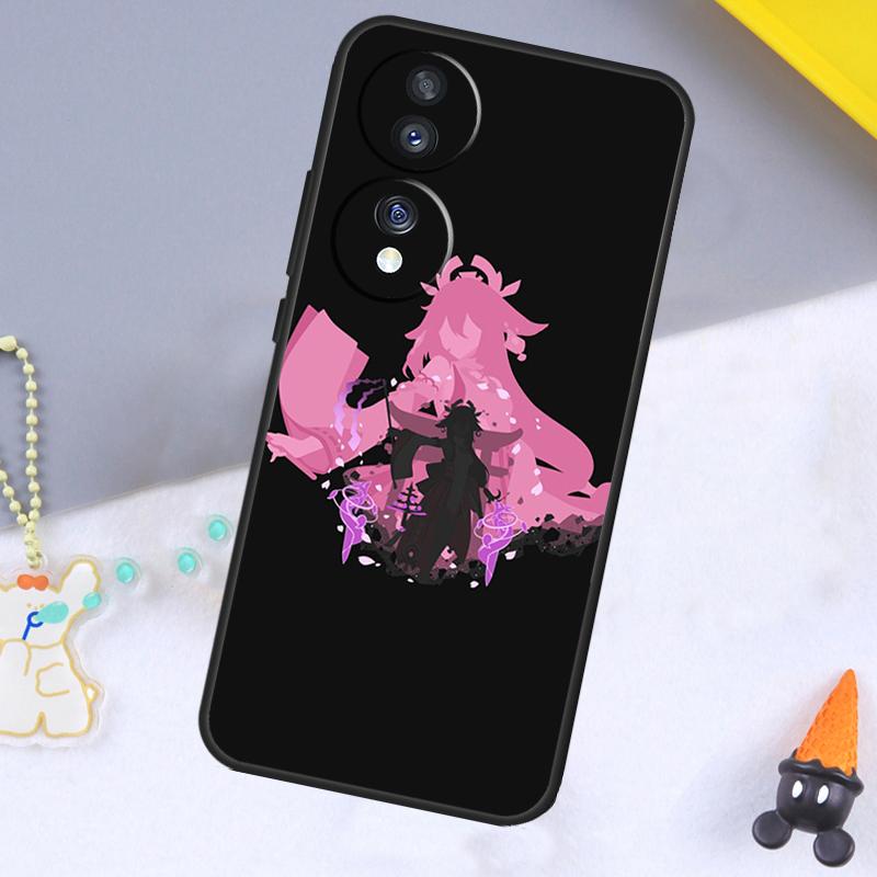 Чехол Genshin Impact Яэ Мико для Huawei P20 P50 Pro P40 P30 Lite P Smart Z Nova 5T Чехол для Honor 70 50 X7 X8 X9