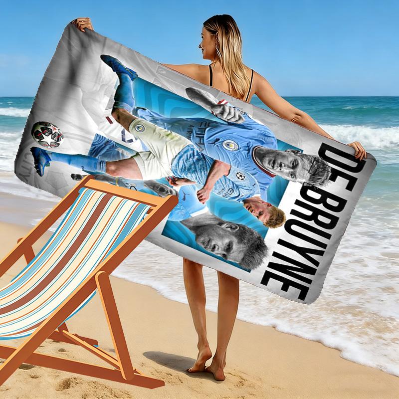City Stars Brilliance De Bruyne Beach Towel Portable For Travel Soft Outdoor Pool Towel Quickdrying Swim Towel Absorbent Bath Towel Printing