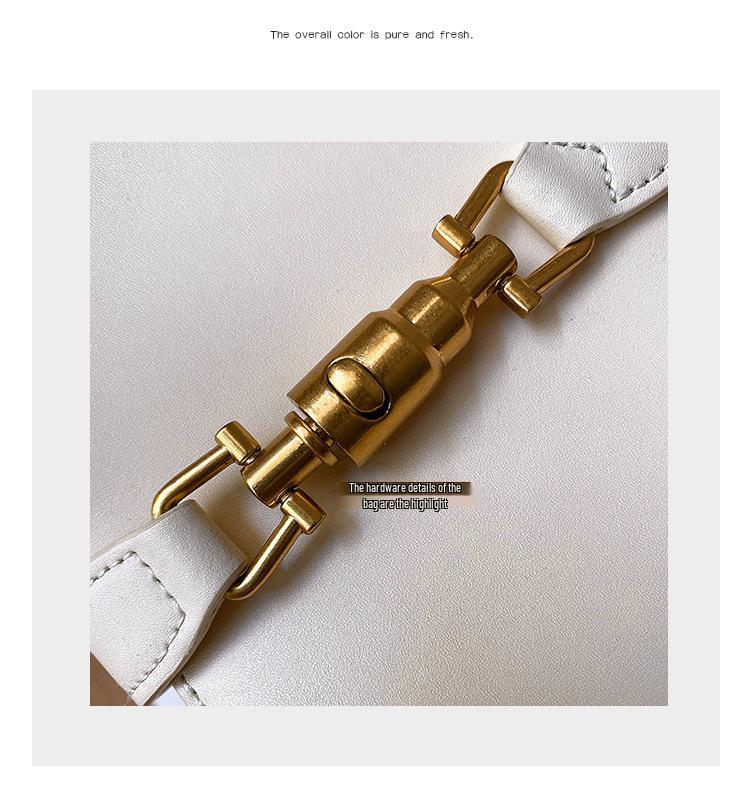 2025 Новый стиль Женская сумка на плечо из натуральной коровьей кожи - Повседневная, Простая, Стильная сумочка с замком.