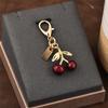 Cute Cherry Fruit Charm Car Keychain Pendants Decoration Handbag Shoulder Bag Hanging Ornament Keyring  Accessories Gifts