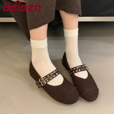 Мода Мода Ремешок с пряжкой Женские Мэри Джейн Балетки Обувь С Мехом Плюшевая Обувь Круглый Носок Женские Неглубокие Женские Балетки Теплая Обувь леди