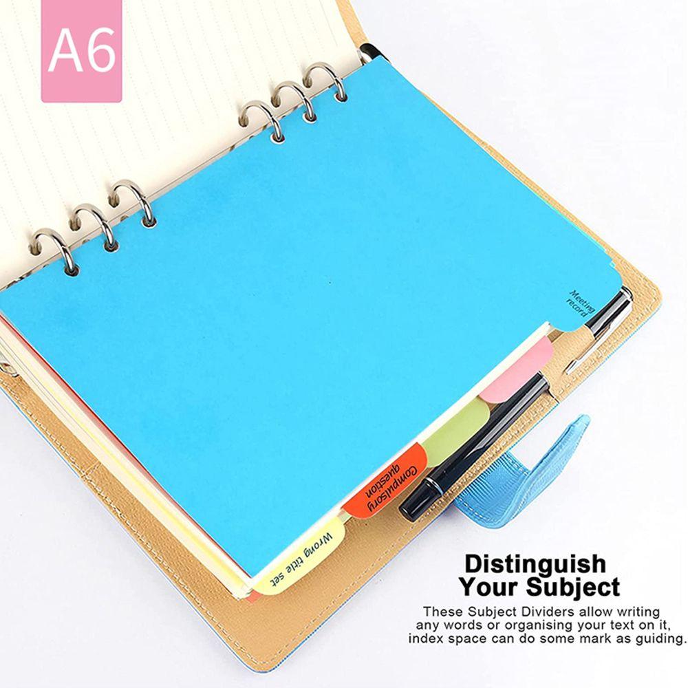 Planner Classified Lables Refill Papers A5 A6 A7 Index Pagination Index Divider Binder Dividers