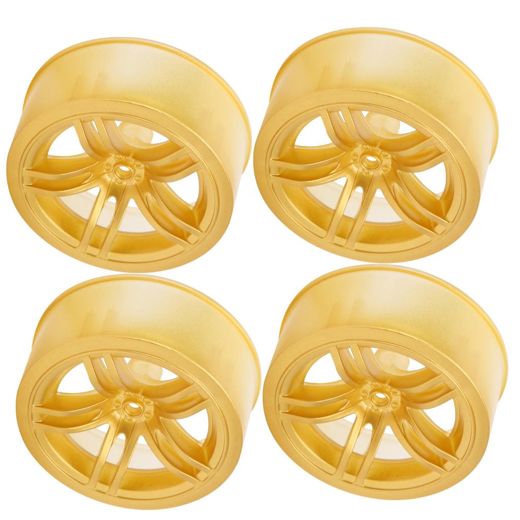 1/10 Racing RC Car Wheel Plastic Wheel Hub RC Car Spare Accessory On Road Racing Car(Gold )