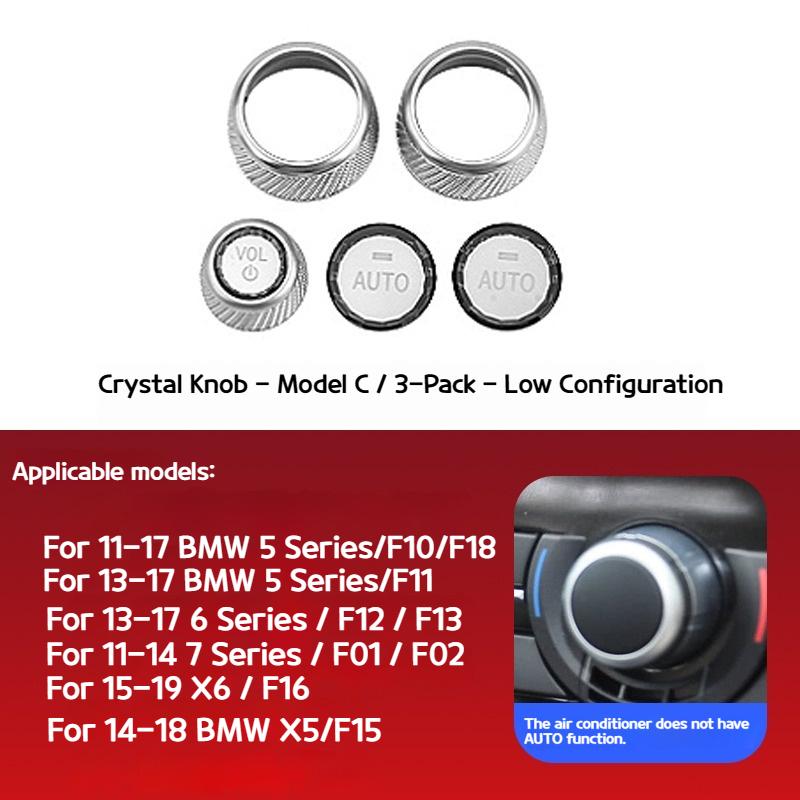 Для BMW 1 2 3 4 5 6 7 Серии X3 X4 X5 X6 F10 F12 F20 F21 F22 F30 F01 Хрустальная ручка кондиционера кнопка громкости декоративная наклейка