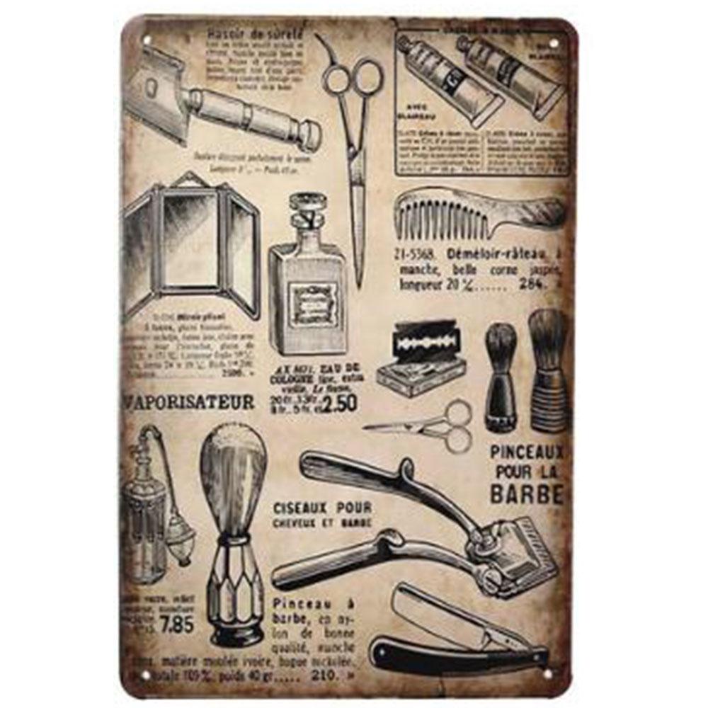 Ретро-постер для парикмахерской, винтажные металлические жестяные вывески, доска для украшения стен парикмахерской, жесть 20x30 см