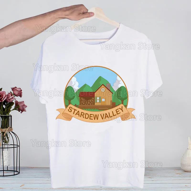 Футболки Stardew Valley Смешные Хип-хоп Летние Женские Мужские Футболки Уличная одежда Ульззанг Харадзюку Футболка