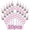 10/20pcs Reusable Disco Straws with Pink Cowboy Toppers Drinking Straw Set for Themed Events Anniversary Party Decor Supplies