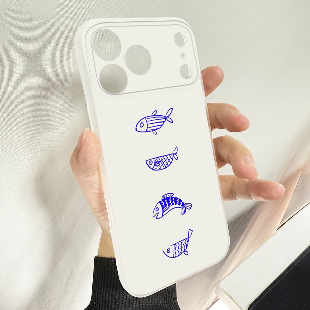 Sardines Fish Art Phone Case For iPhone 14,16,15,11,13,17,12,Air,Mini,Plus,E,Pro,Max Magnetic Magsafe Frosted Cover