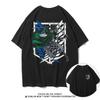 Attack On Titan Animation Derivatives Wings of Liberty Printed Short Sleeve T-shirt Men's and Women's Fashion Loose Cotton Top
