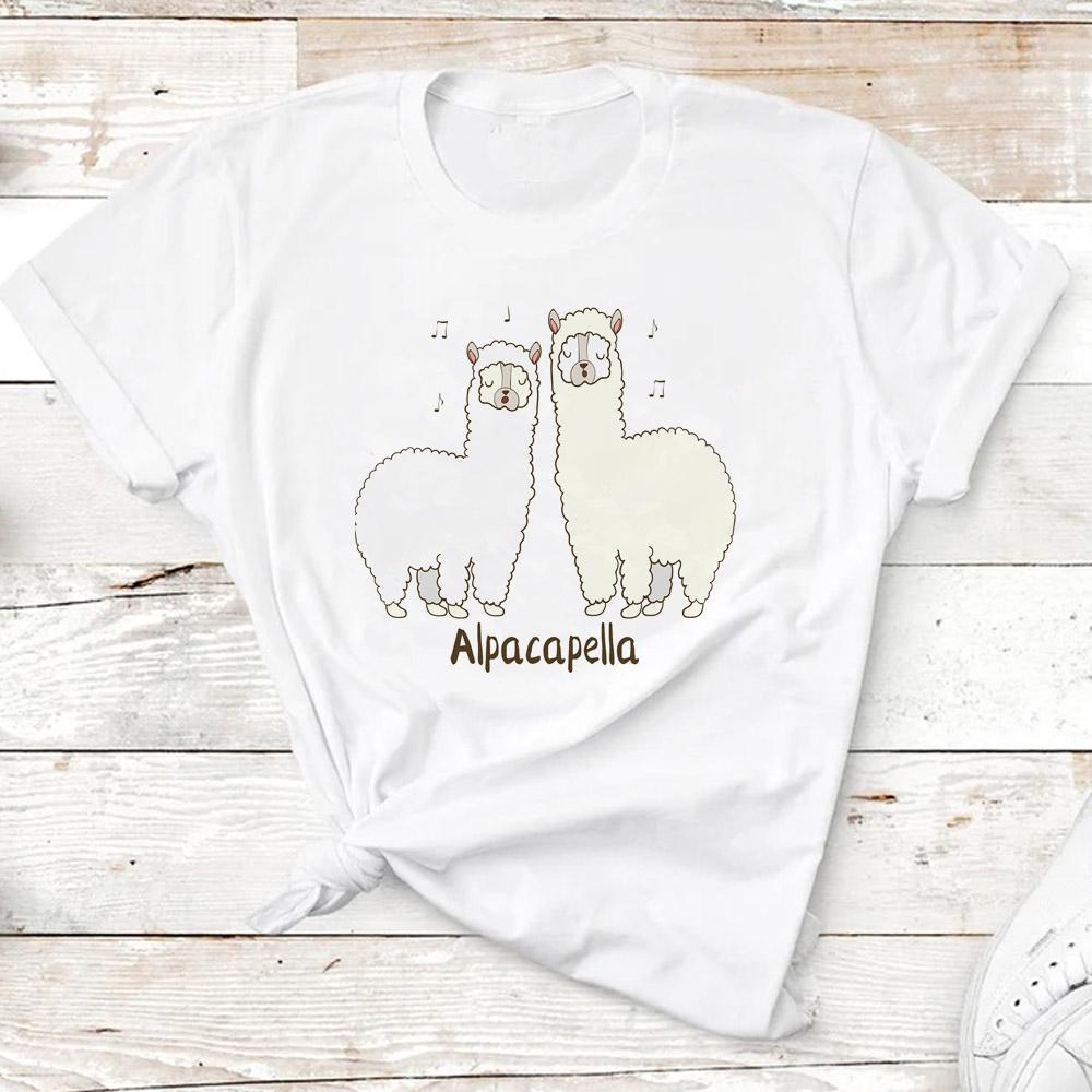 Alpaca tshirts Women streetwear tshirts girl s clothes