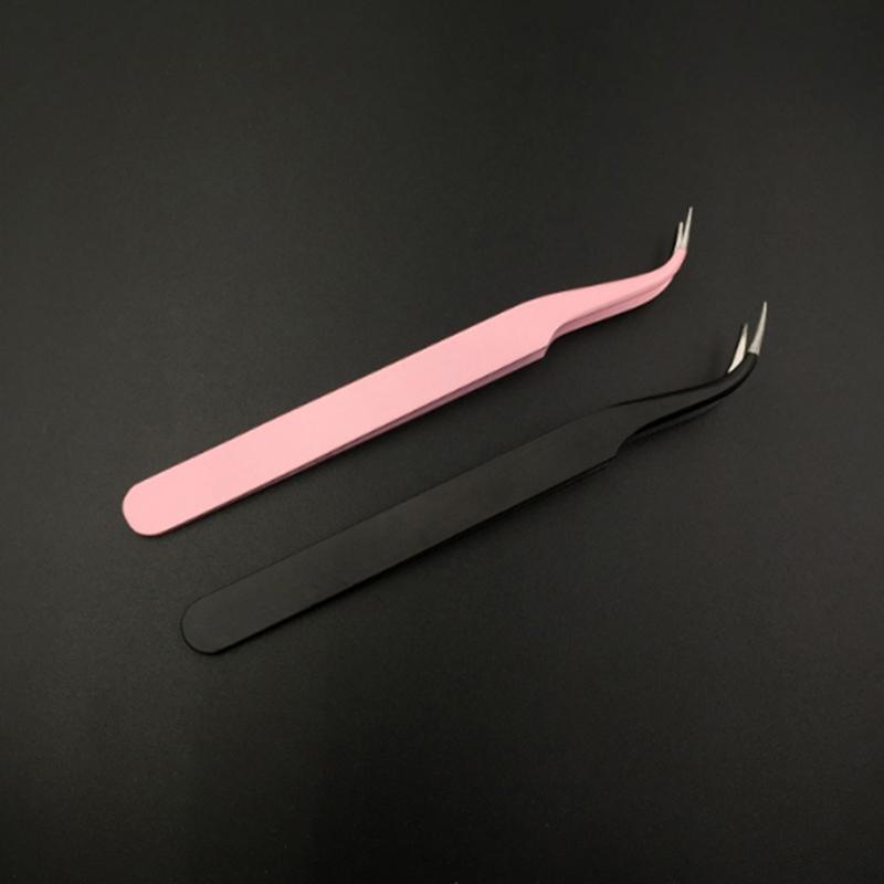Stainless Blackhead Acne Remover Bend Clip Tool Comedone Tweezer Curved Pimple