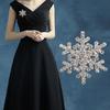 Christmas Brooch Alloy Snowflake Diamond Brooch Christmas Costume Ornament