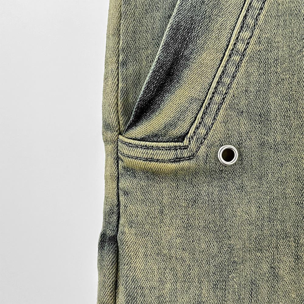 SUBHUMAN женские брюки из желтого денима в стиле ретро с градиентом на молнии