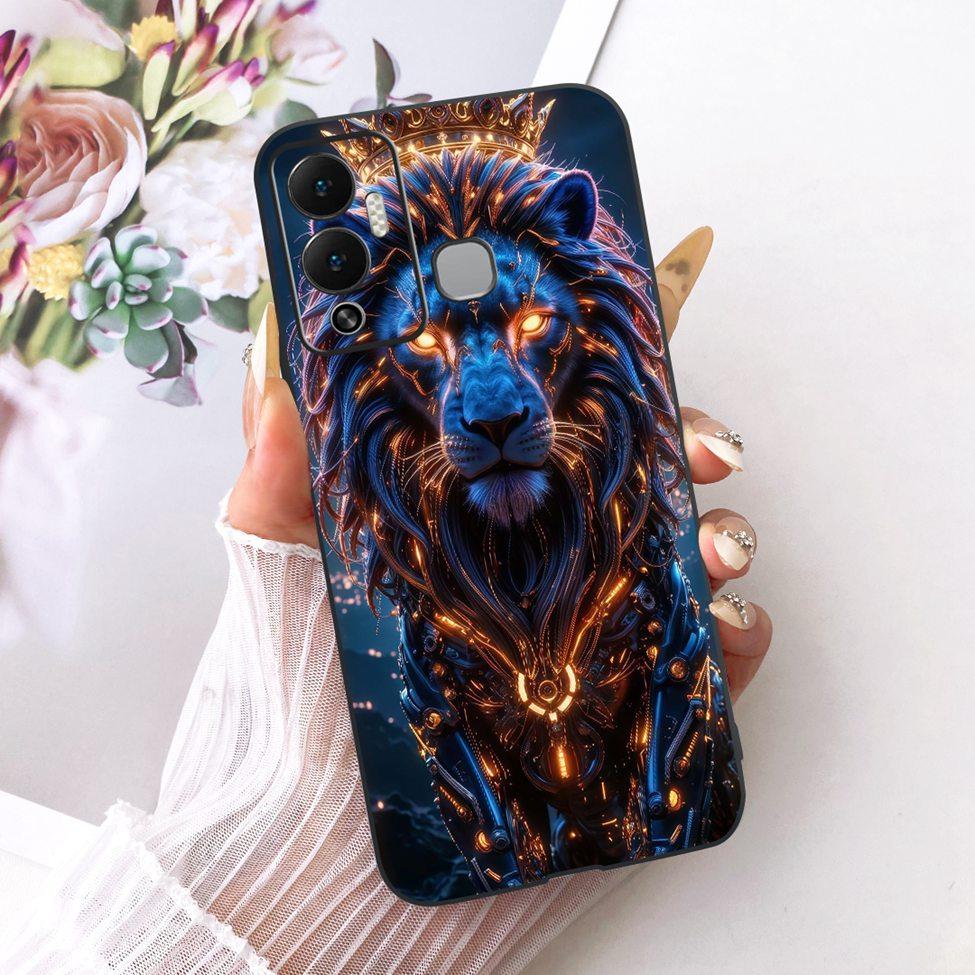 Чехол-крышка для Infinix Hot 12 Play Милый Кот Роскошная Мода Забавный Расписной Корпус Телефона Для Infinix X6816 X6816C