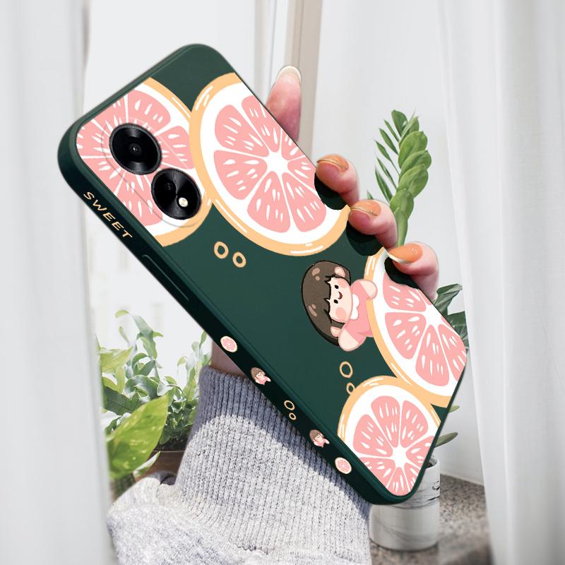 Чехол для телефона с мультяшным красочным узором и квадратным жидким силиконом TPU с полным покрытием для камеры, противоударный защитный чехол для OPPO Reno Realme