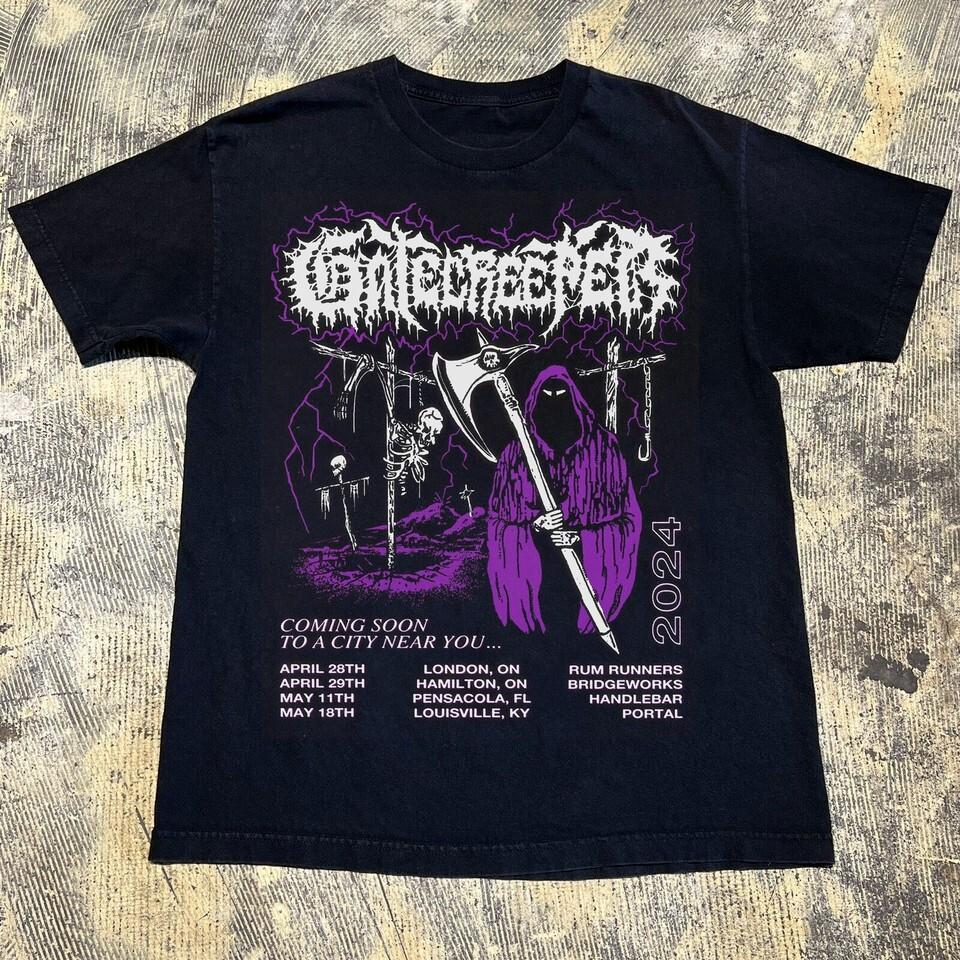 Gatecreeper Тур 2024 Подарок для фанатов S to 5XL Футболка GC1908 Унисекс Футболка