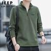 Мужской флисовый свитшот JEEP SPIRIT на молнии до середины, со стойкой