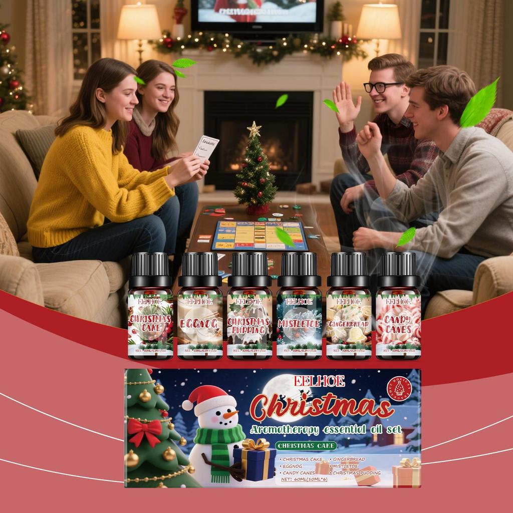 EELHOE Christmas Essential Oil Gift Set Long Lasting Home Fragrance Relaxing Aromatherapy Oil Set