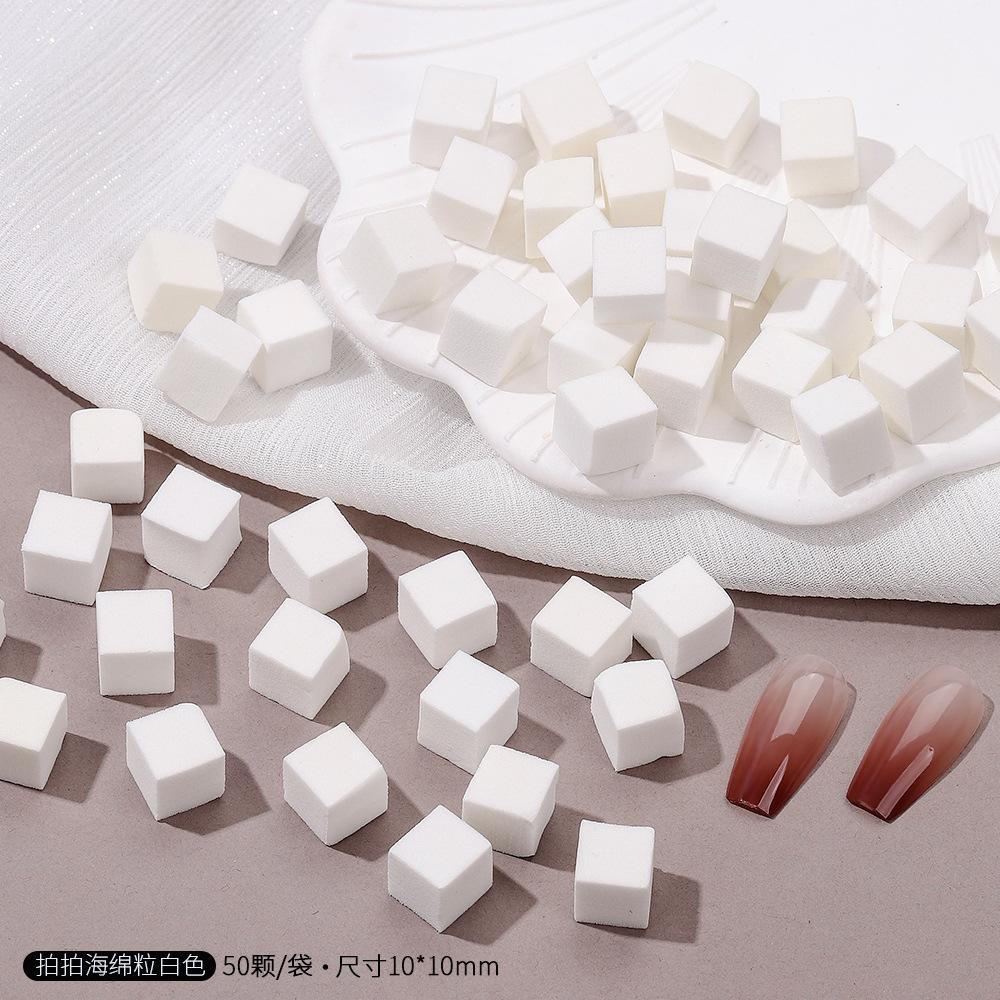 Nail Art 1Cm Mini Tofu Cubes Pat Glue Scratch Pen Tool Set Sponge Gradual Change Smudge Blush Small Square