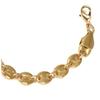 [R5571] - Gold Plated 'Coffee Bean' Chain - 45 Cm 10x7 Mm