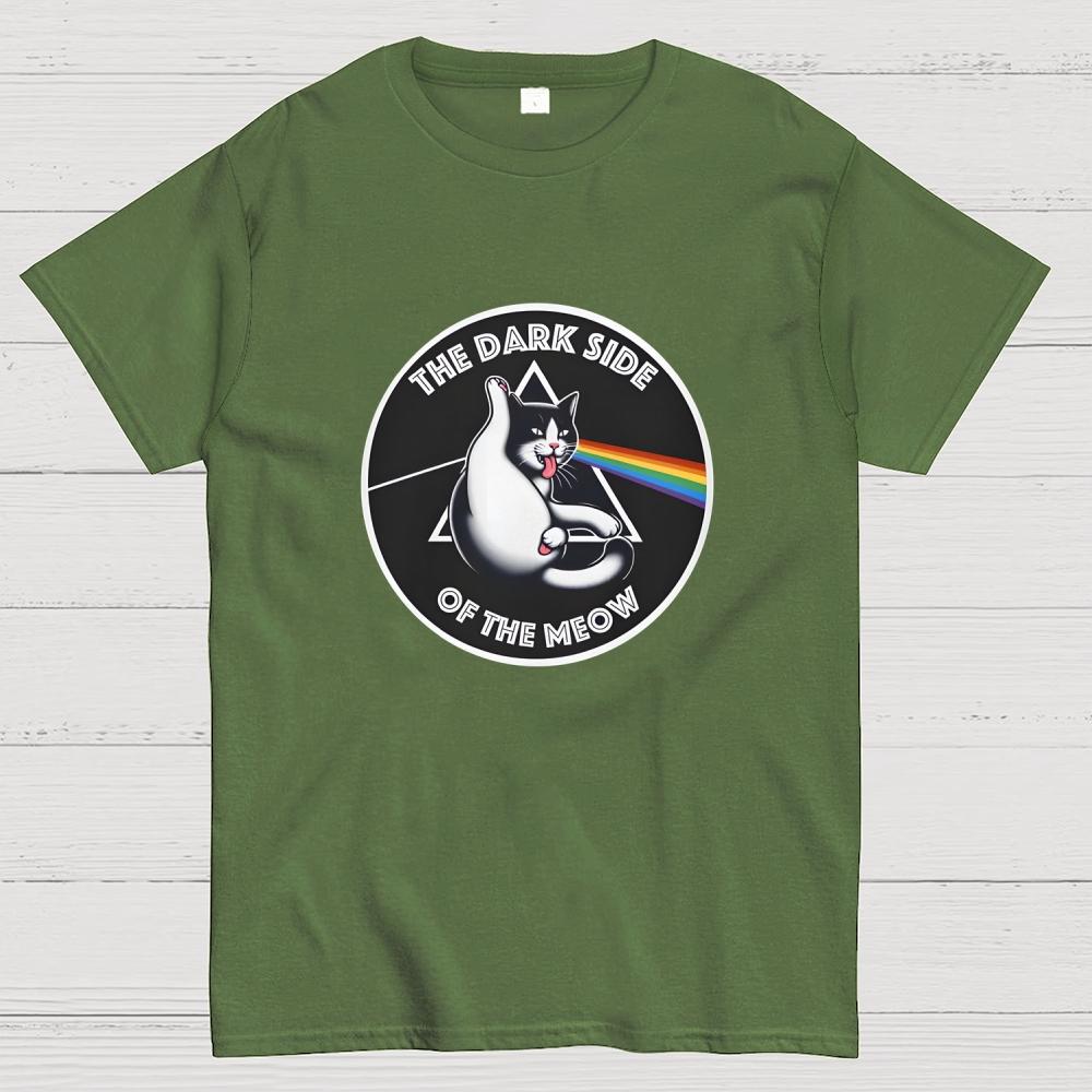 Dark Side Of The Meow Cotton Summer Casual Cool Loose T-Shirt