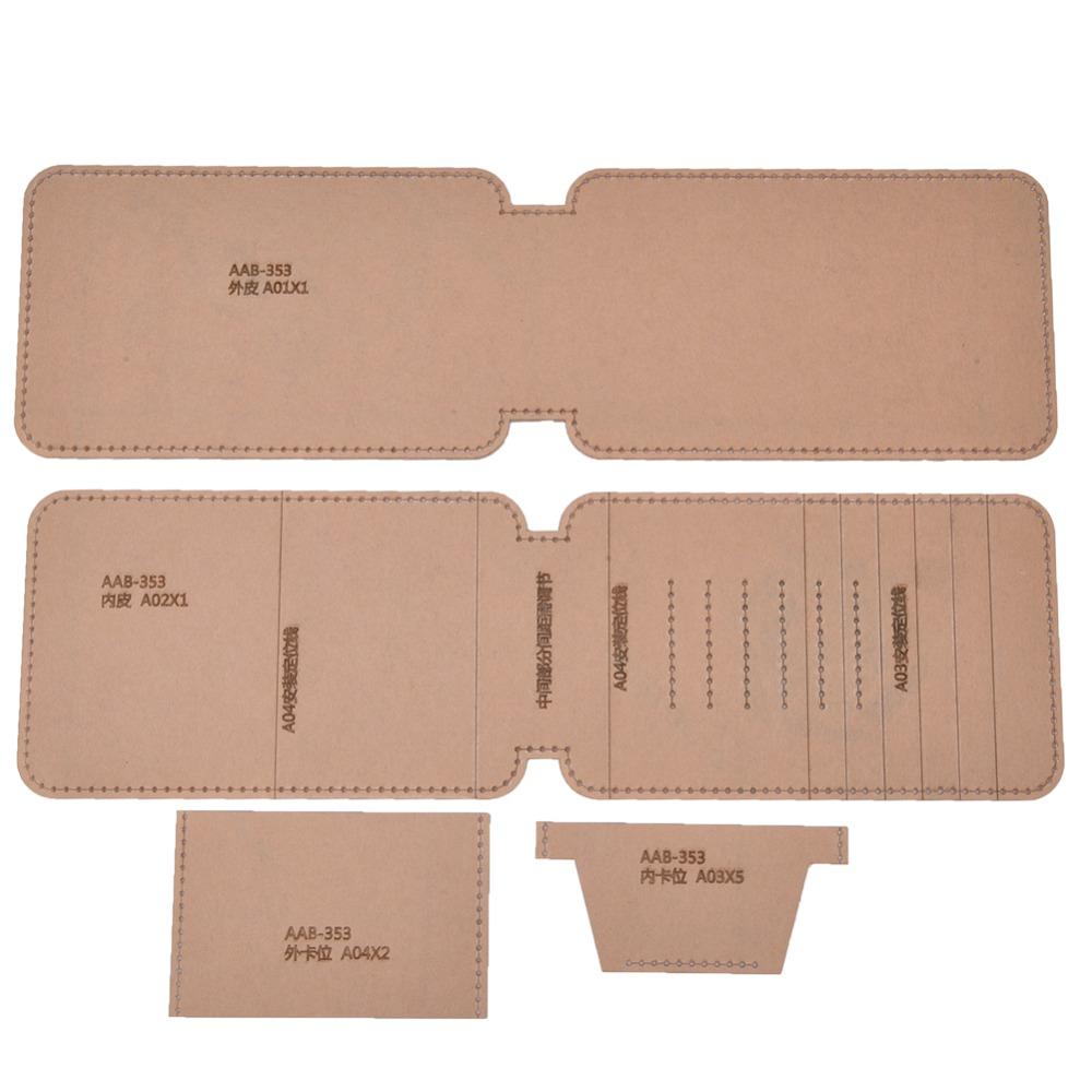 AAB-353 Wallet Template Transparent Acrylic Template Leather Pattern Acrylic DIY Craft