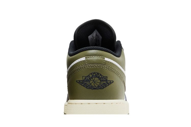 Kids' Sneakers Jordan 1 Low Black Toe Medium Olive (GS) Black/Medium Olive/White