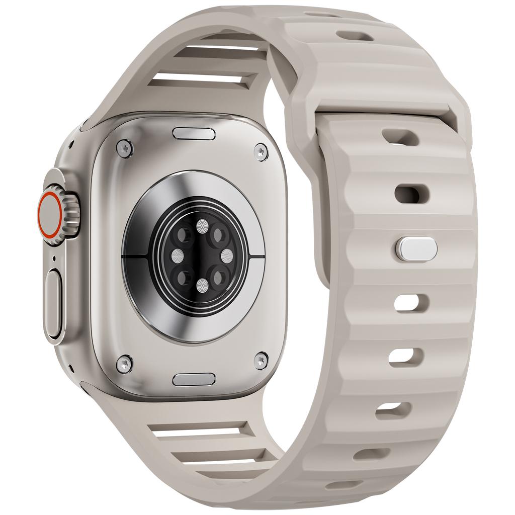 Спортивный силиконовый ремешок для Apple watch Ultra 2 ремешок 49 мм 45 мм 44 мм 42 мм correa smartwatch браслет iwatch Series 9 8 7 6 5 SE