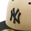 New Era 59FIFTY Cap MLB New York Yankees NY Camel Beige 7 ONSPOTZ Exclusive and 5950 Straight Flat Visor Unisex Summer Sun Protection UV Protection