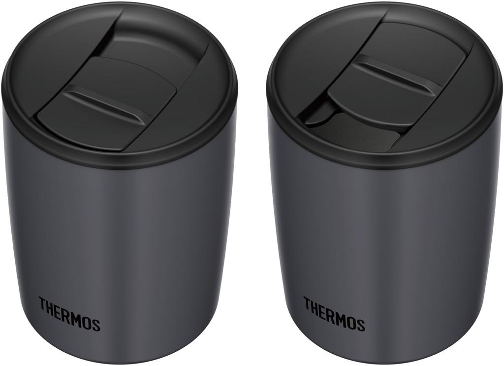 Thermos Термостакан с вакуумной изоляцией и крышкой 300 мл Темно-серый DGY JDP-301