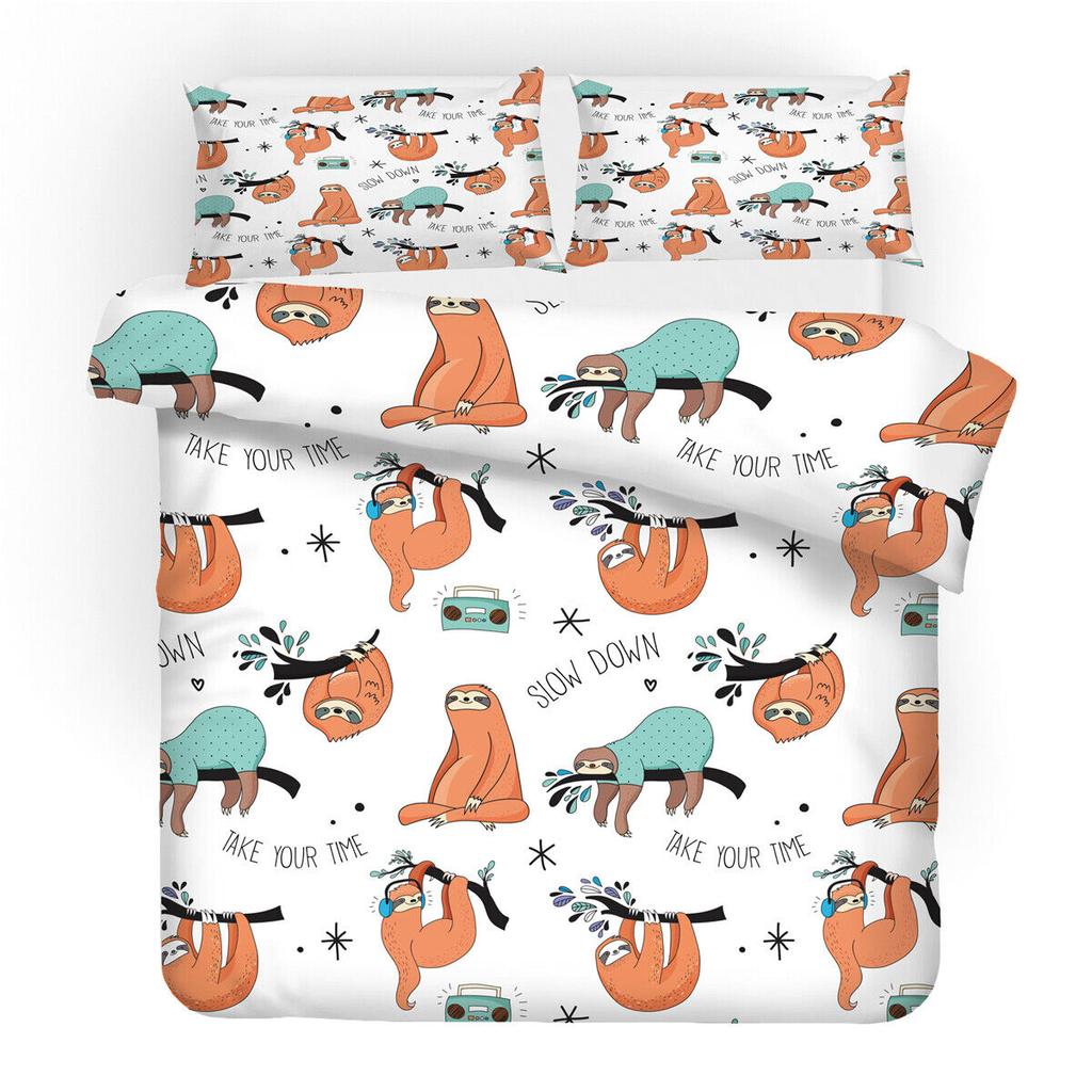 Коала мультфильм одноместное двуспальное одеяло размера «king-size» пододеяльник Doona набор постельных принадлежностей