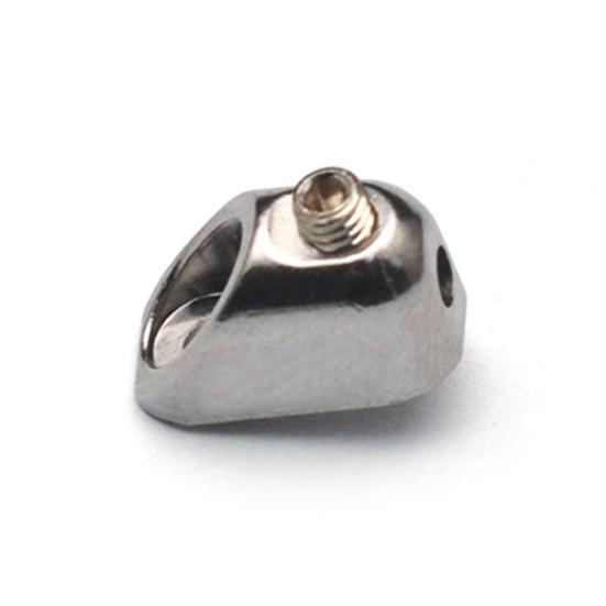 6-струнный безголовый гитарный бридж Металлический одинарный фиксированный веерный ладовый басовый бридж для замены деталей электробас-гитары