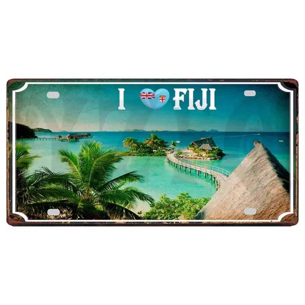 Flag Metal Retro Signs with Aesthetic Appeal Ideal Travel Souvenirs To Beautify Wall Decoration In Home Showcasing Vintage Style