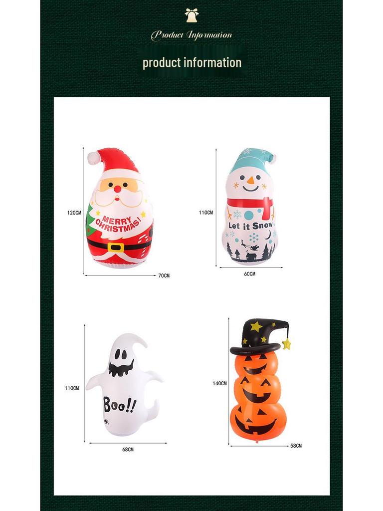 Надувное украшение на Хэллоуин и Рождество в виде тыквы и привидения для тамблер-бара и детского сада