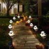 Solar Halloween Ghost Pathway Light IP44 Waterproof Weather-Resistant Auto On/Off 3D Lighted Outdoor Stake Decoration