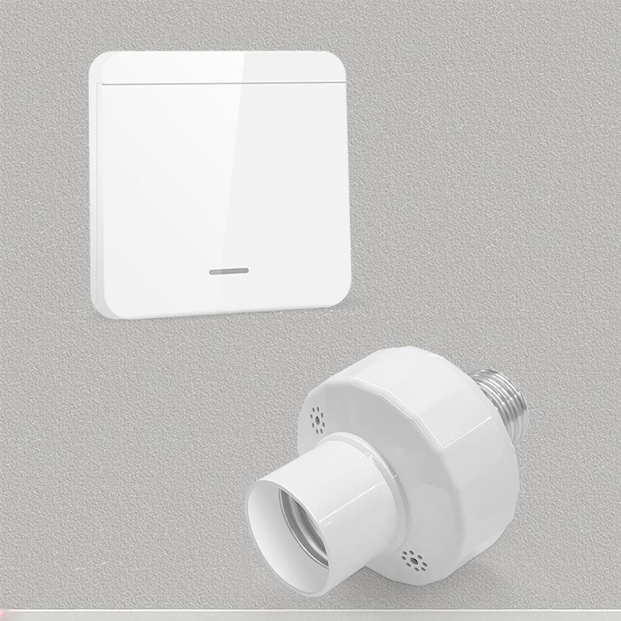 Smart Remote Control Light Bulb Holder RF 433Mhz Remote Control Led Bulb Holder E27 E26 Base Socket AC 85-265V Wireless Wall Sw